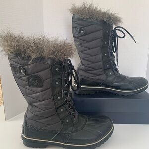 ❄️NICE! Sorel Women's Black Waterproof Snow
Winter Boots Faux Fur size 10